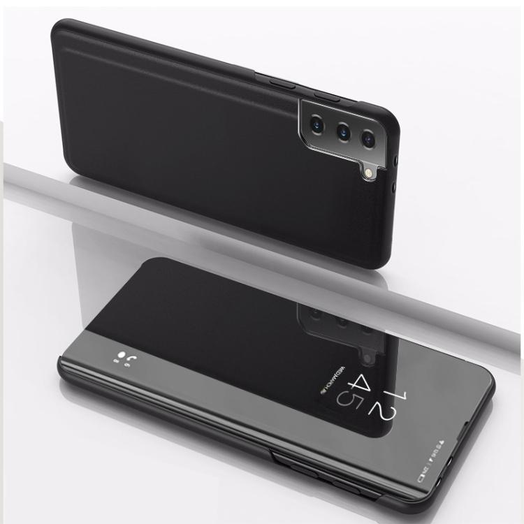 

For Samsung Galaxy S21 5G Plated Mirror Horizontal Flip Leather Case with Holder(Purple) For Samsung Galaxy S21 5G