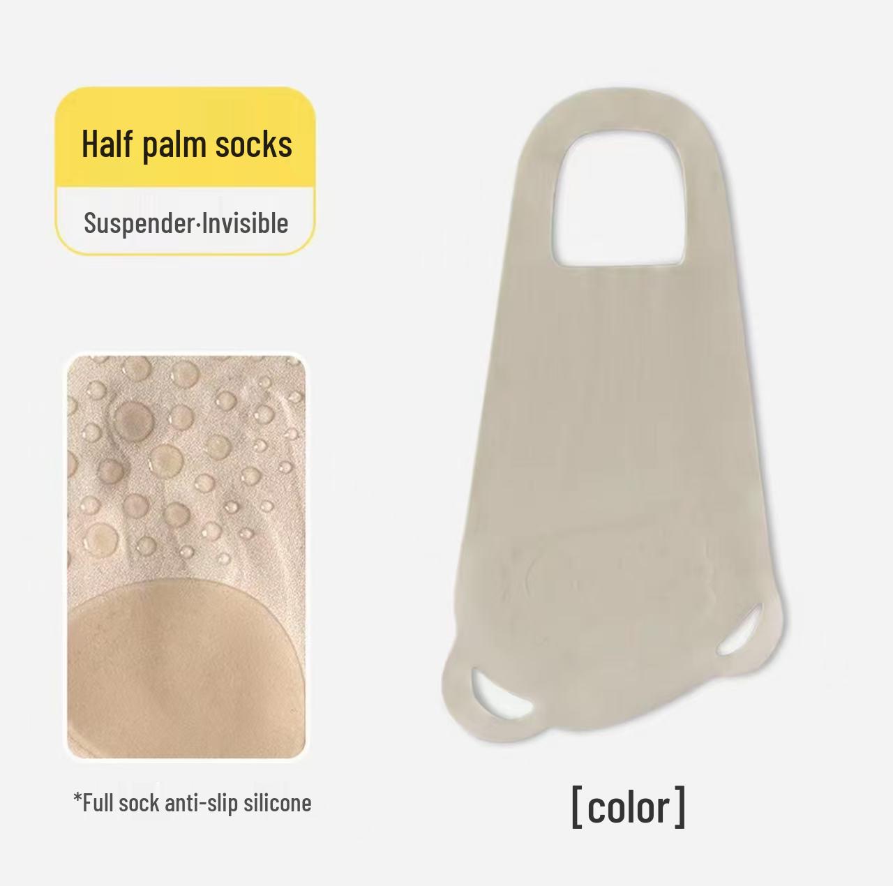 

Ice Silk Women s Ultra-Thin Backless Non-Slip Camisole Boat Socks White Paper Card Packaging
