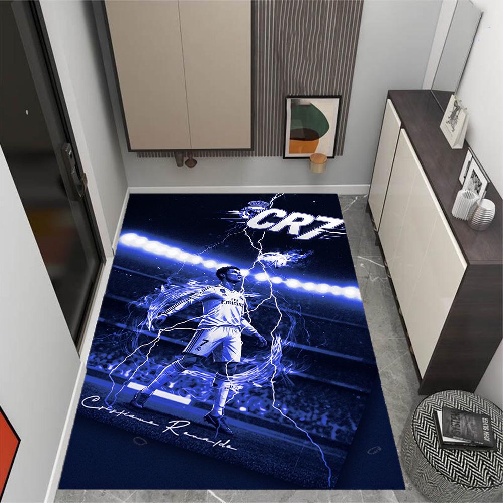Welcome Cr7 Area Rug Perfect for Dormitory Balcony Foyer Study room Antislip Carpet Anime Office Decor Perfect Gift for Valentine's Wedding Birthday