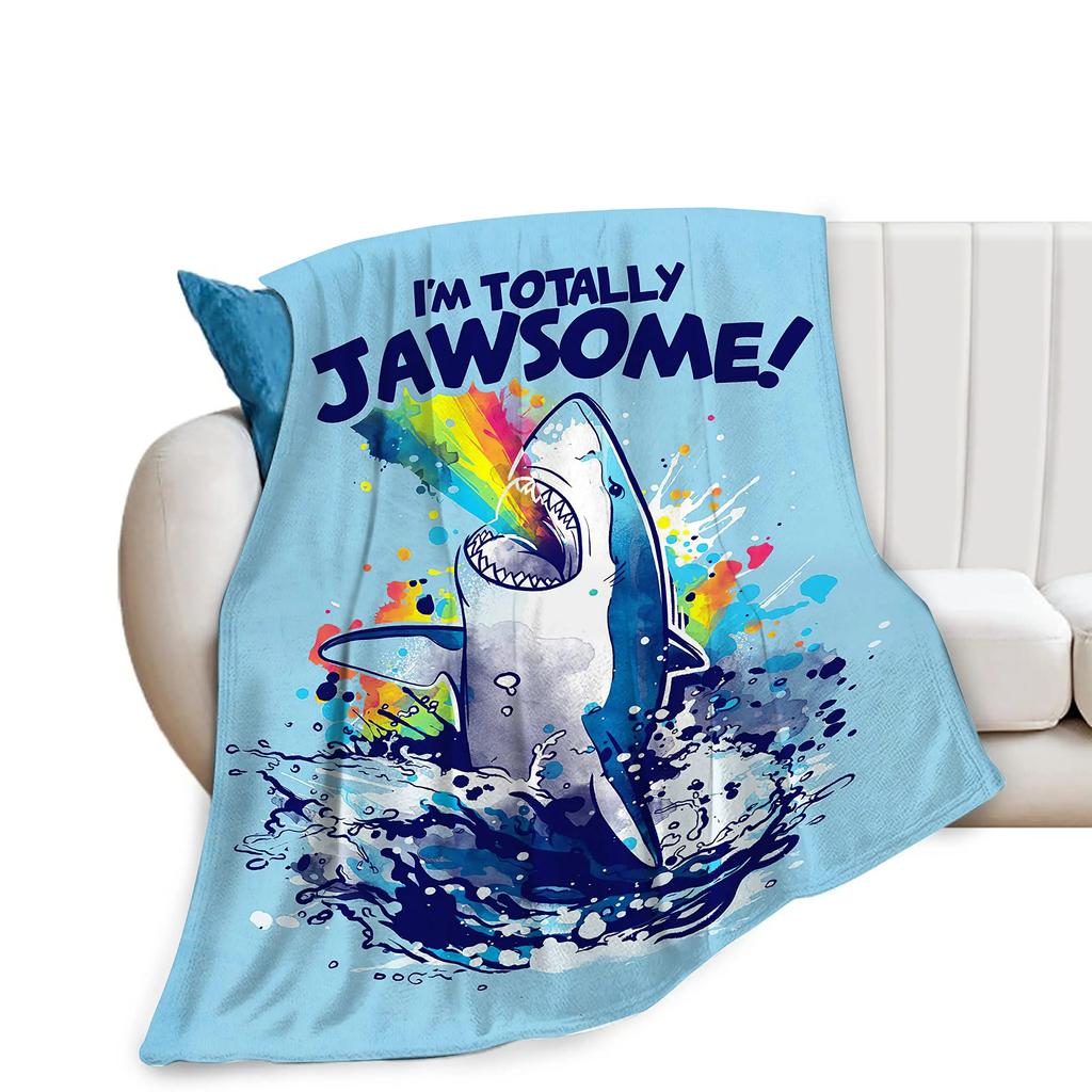 Blanket Shark Blankets Fleece Throw Blanket Ultra Soft Flannel Bed Blanket Warm Fuzzy Plush Blanket 50"X40"