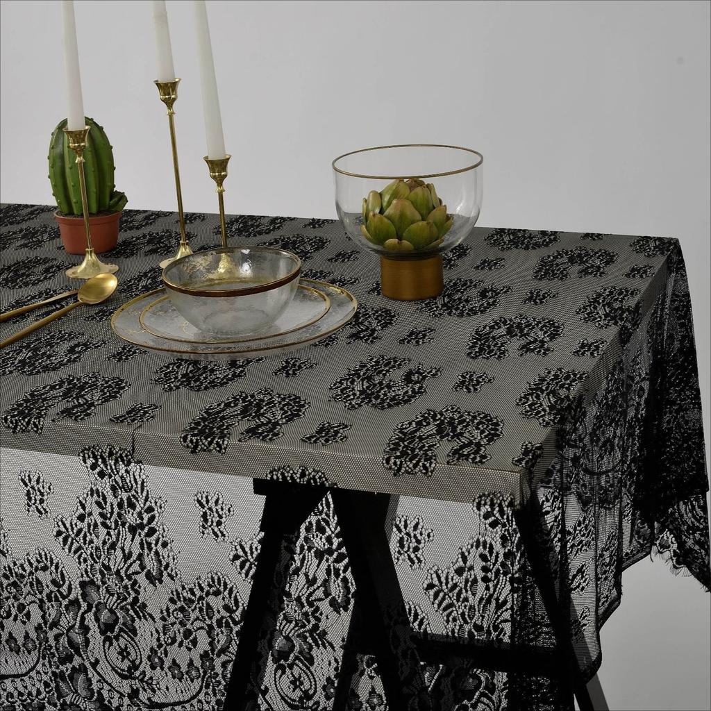 Krajkový ubrus Vhodný pro domácí stolní dekoraci, Jídelní ubrus, Ubrus na konferenční stolek, Látkový, Obdélníkový