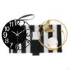 Acrylic Wall Clock Decorative Metal Sculpture Silent Simple Round Big for Hallway Fireplace
