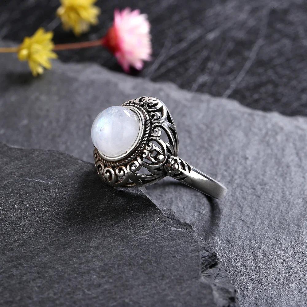 Vintage Filigree Gemstone Ring Set for Women, Antique CopperTone Amethyst Stone Boho Promise Ring Party Jewelry Gift