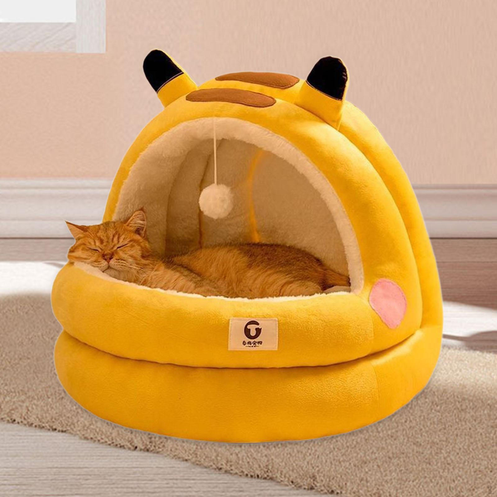 

Кровать-гнездо для кошки, уютная, сон со съемной подушкой, палатка для домашних животных, укрытие для собаки L
