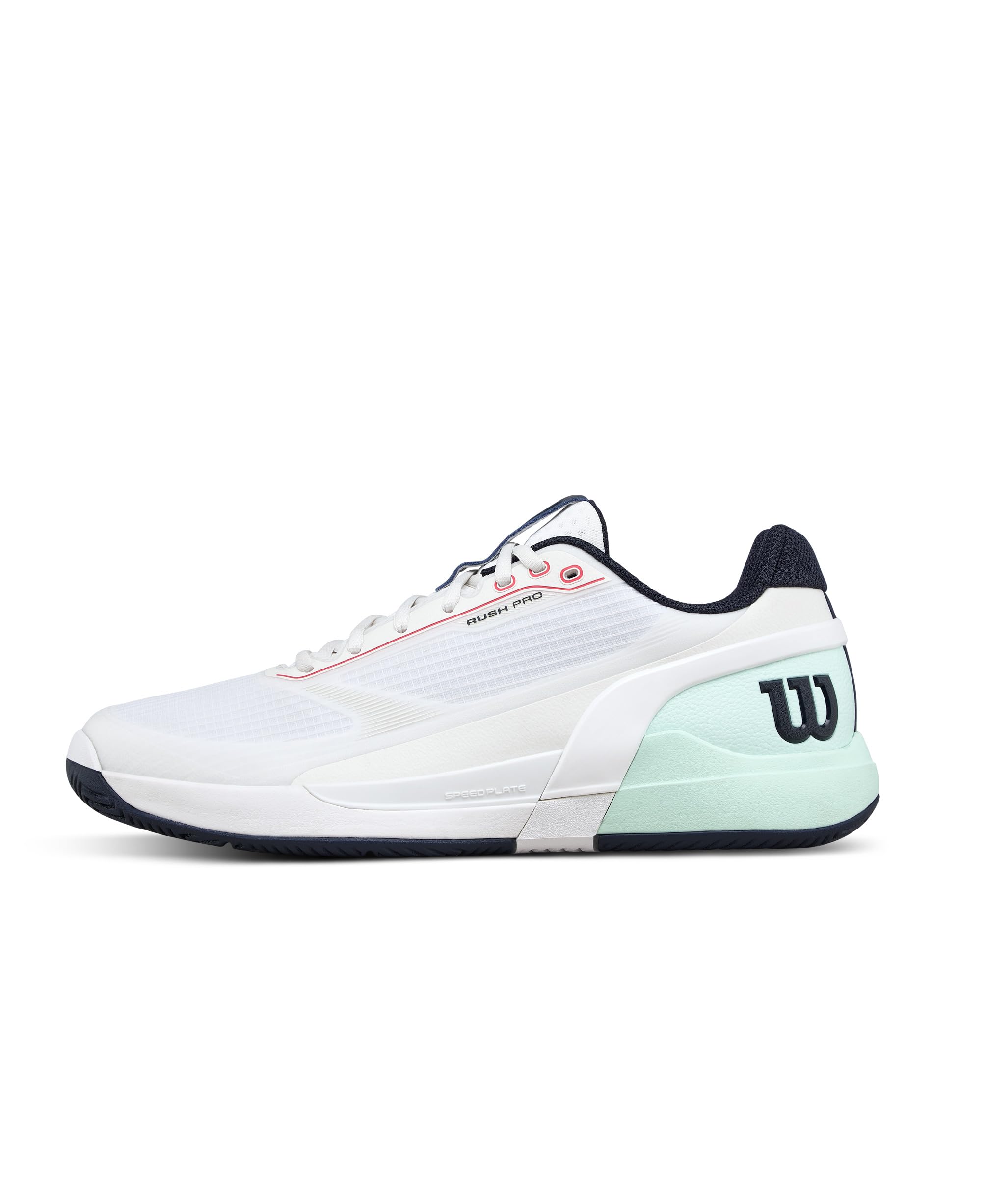 [Wilson] Мужские теннисные кроссовки RUSH PRO 5.0 (Rush Pro) Белый/Рыжий/Огненно-коралловый 25,0 см