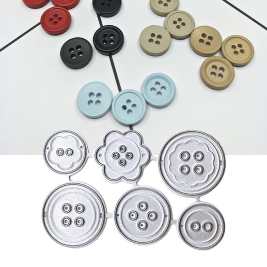 Cutting Die DIY Effective Carbon Steel Cute Button Shape Rust-resistant Stencil Mold for Card