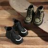 2024 Children Fashion Boots for Girls Boys Autumn Winter New Korean Style Soft Bottom Anti-slippery Versatile Plush Leather Shoe
