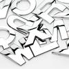 Custom 3D Car Number Alphabet Stickers Zinc Alloy Metal Chrome Emblem Scratch Proof Durable for Auto Badge Motorcycle Laptop Decor