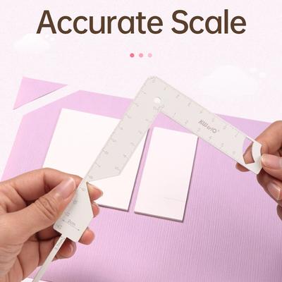 KWTRIO Book Cover Guide Metal Bookbinding Tool DIY Making Book Auxiliary Ruler Support
