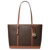 Borsa Tote in Tela con Logo Stampato Donna tote Vanilla 35T0GTVT3V-BROWN