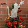 Home Holiday Ornament Cat Christmas Tree Topper Decorative Metal Star Treetop Shaped Topper Ornament Xmas Decoration for Indoor Decor Outdoor