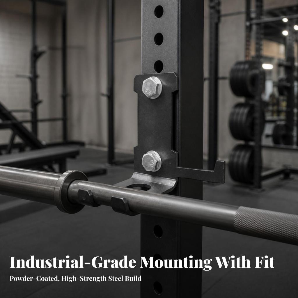 Barbell Hanger Space-Saving Holder with Hook Rust-Resistant for Athletes