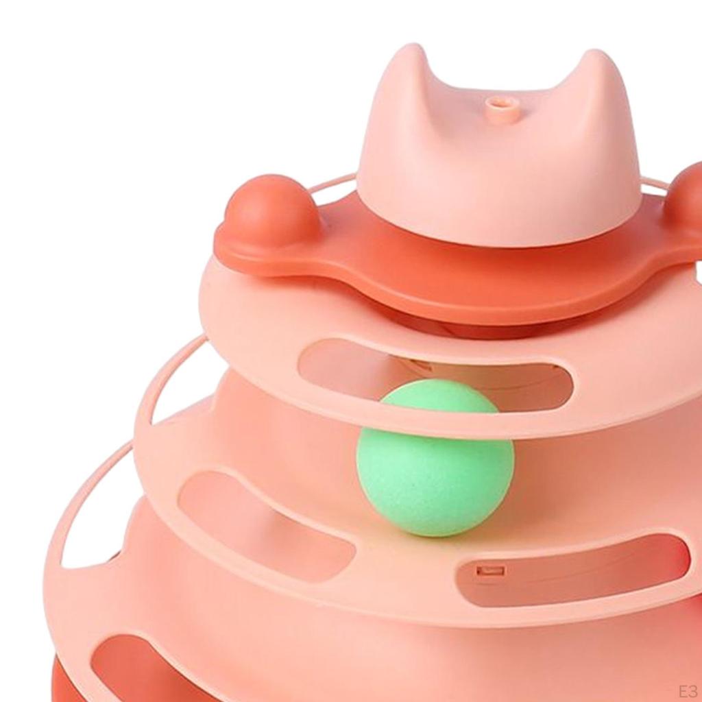 Ball Cat Toy , 4 Interactive with Balls Ing Exercis Game