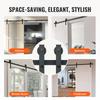8FT Sliding Barn Door Hardware Kit, 330LBS Loading Heavy Duty Barn Door Track Kit for Single Door, Fit 3.7-4.3FT Wide and 1.3"-1.8" Thick Door Panel,