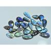 400Cts.Natural Labradorite Multi Fire Pear Cabochon Loose Gemstone 24Pcs Lot LL-995