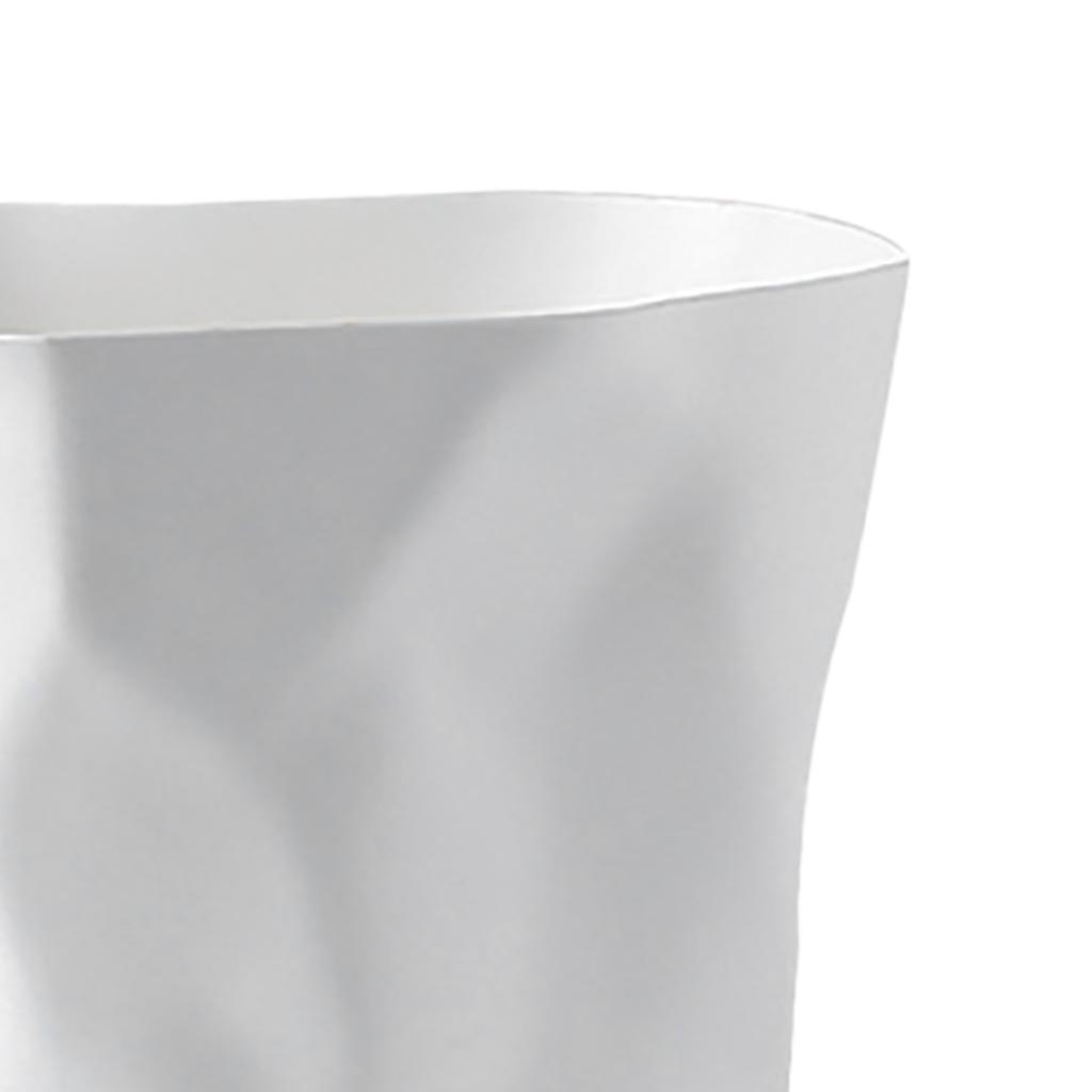 Round Garbage Container Bin Large Capacity Trash Bin Can Wastebasket for Household Bathroom White