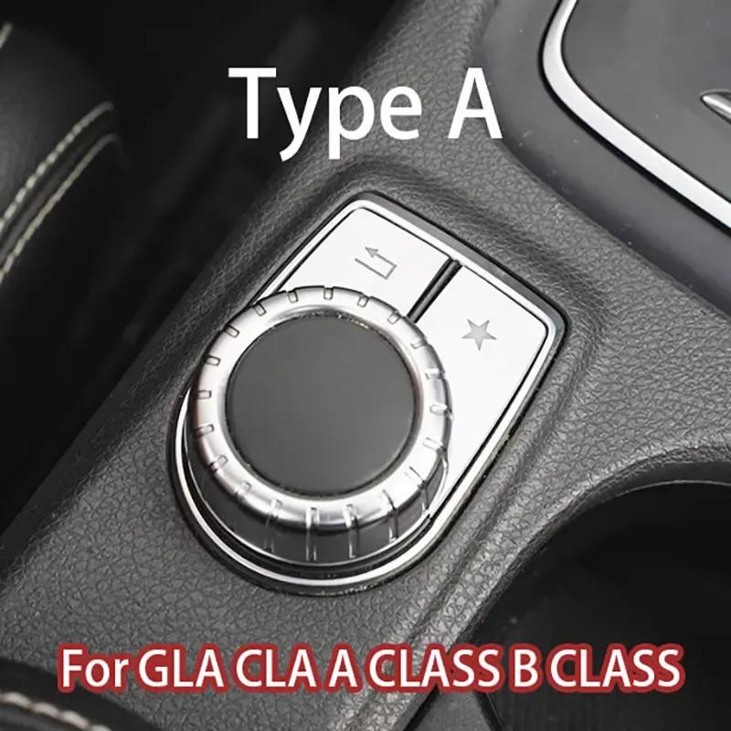 For Mercedes Benz GLA260 CLA200 A180 B260 A45 B Class Car central control Multimedia function Button Cover modification Sticker