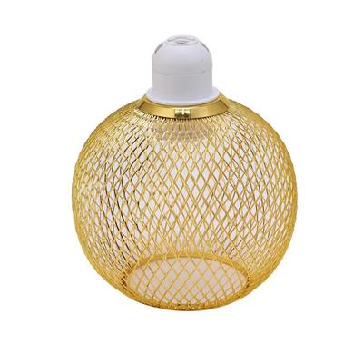 Wrought Iron Mesh Spherical Drum Lampshade for Pendant Light 