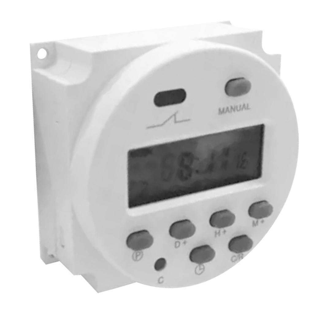 Digital Timer Mikrodatamaskin Tidskontrollbryter LCD-skjerm CN101A DC12V 4 Kabler