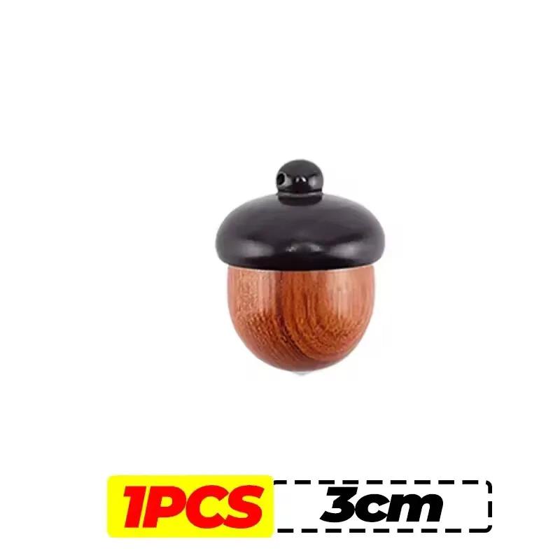1/20x Mini Wood Acorn Pendant Box Portable Rescue Pill Case Tablets Organizer Multi-purpose Storage Container DIY Acorn Pendant