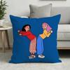 Couple Heart Flat Cushion Cover Soft Short Plush Cushion Cover 50x50 45x45 Zipper Pillowcase Home Decor