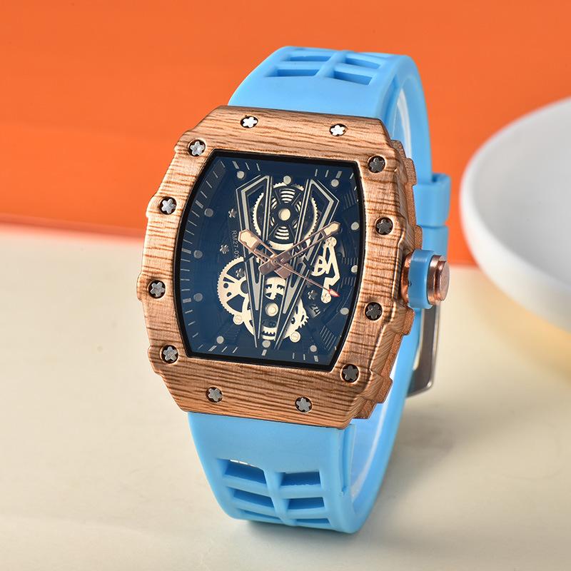 2025 Sports Wine Barrel Quartz Watch Fashion Men's Watch