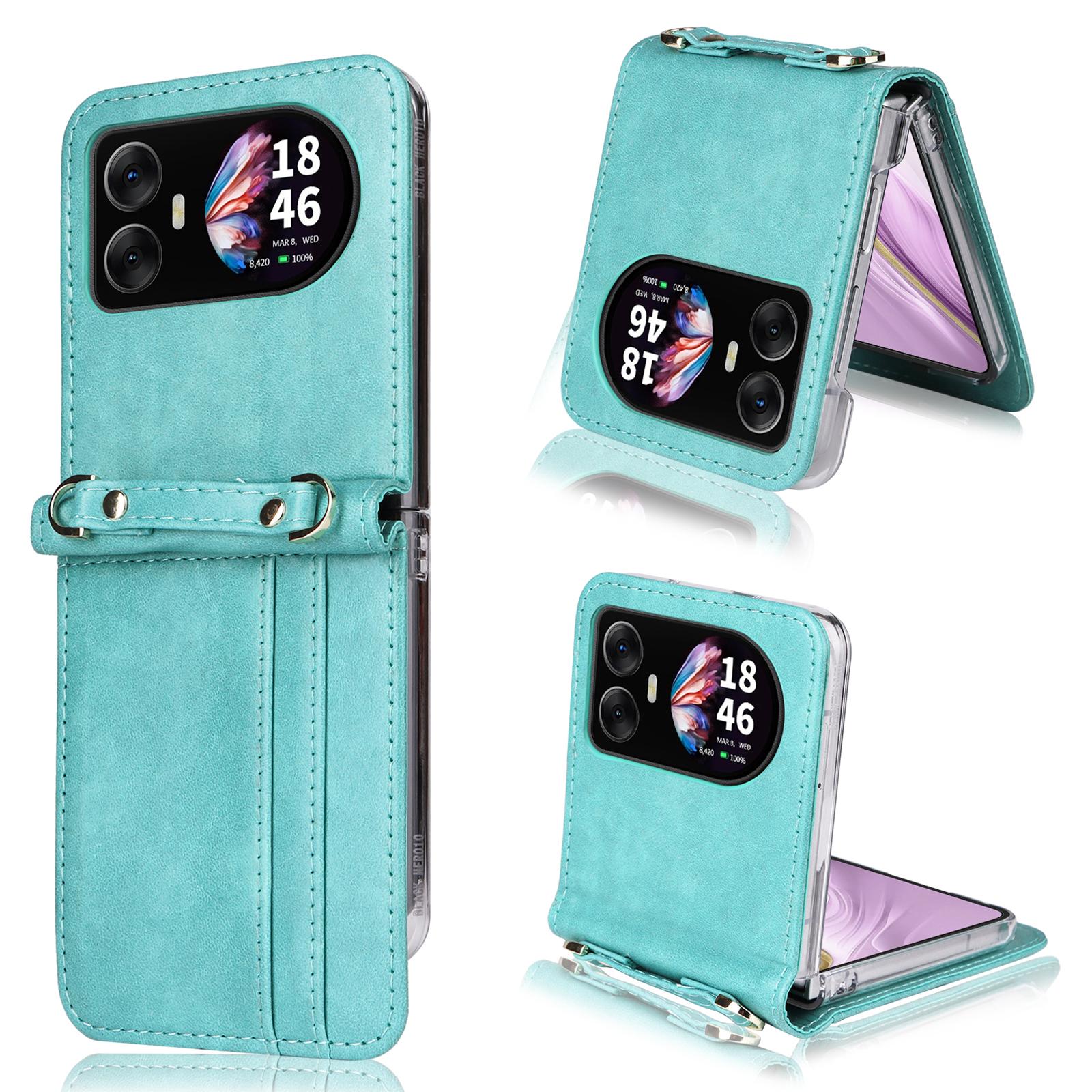 

Для Blackview Hero 10 4G Чохол Слоти для карток Шкіряний чохол для телефону зі шнурком Green