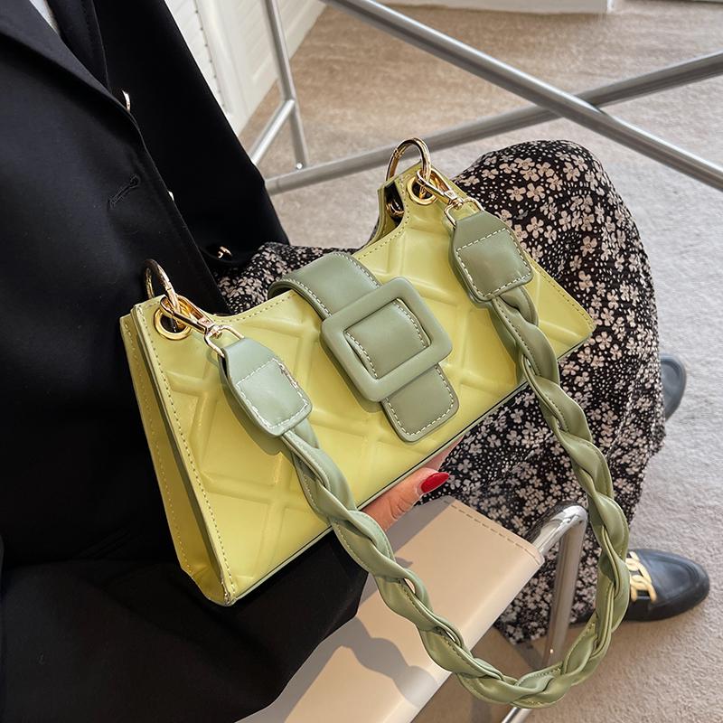 New PU Leather Mini Shoulder Bag Ladies Fashion Simple Style Pure Color Messenger Bag Wallet