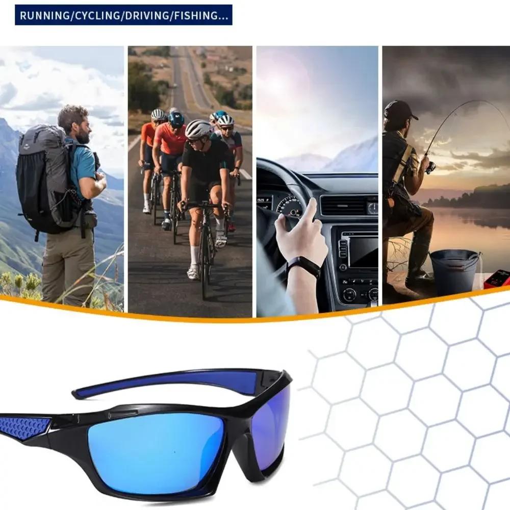 HD Lens Sports Polarized Sunglasses for Men Ultralight Night Vision Male Shades Cycling Driving Fishing Fashion Mirror GLasses