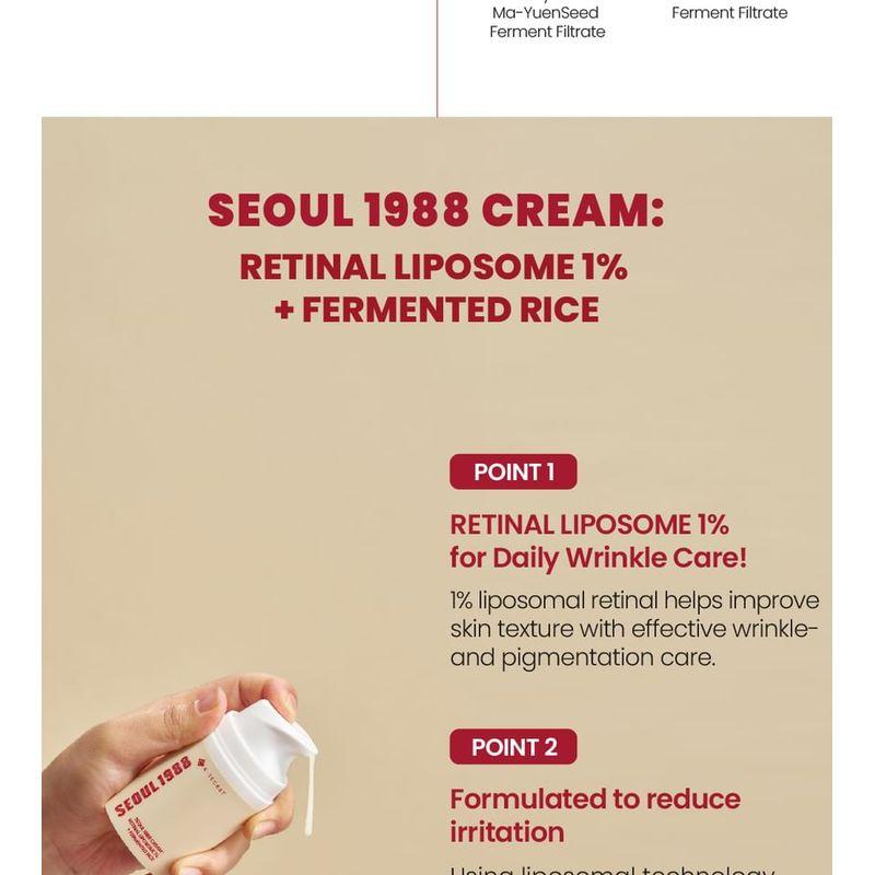 KSECRET SEOUL 1988 Cream : Retinal Liposome 1% + Fermented Rice