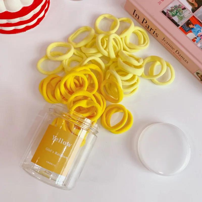 

50 шт./коробка Резинка для волос конфетного цвета для женщин Высокая эластичность Набор Резинка для волос Мода Девушка Аксессуары для волос