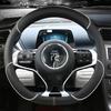 For BYD Dolphin Atto3 Atto 3 EV Yuan Plus   Microfiber Leather Sport D Shape Car Steering Wheel Cover Auto Accessories