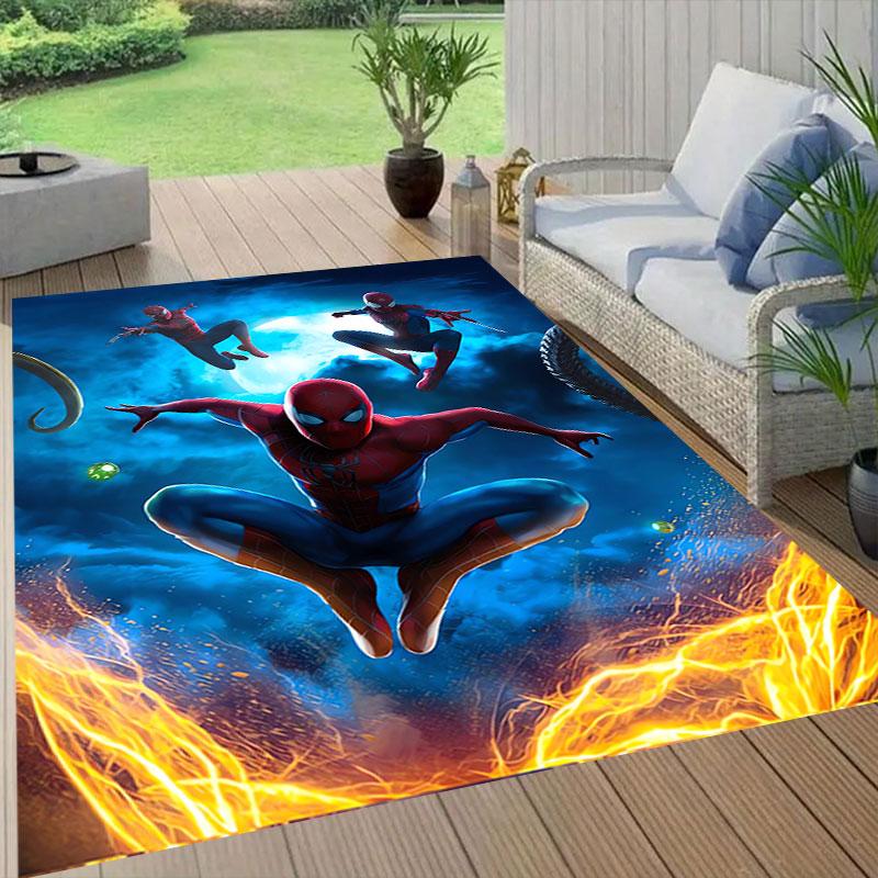 

Cartoon Spider-Man character print rug, non-slip rug suitable for bedrooms and living rooms, t gift for friends and family. 60x90cm