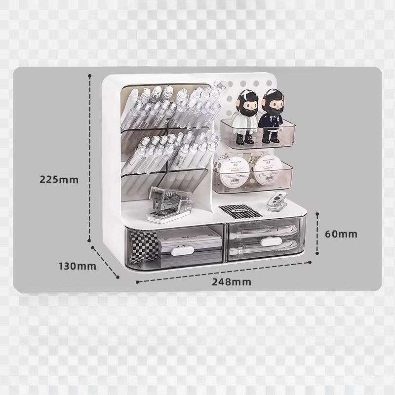 Scatola Organizer con Pannello Perforato da Scrivania con Accessori Cassetto da Scrivania Porta Cancelleria Scaffale Portapenne Scrivania da Ufficio Studio