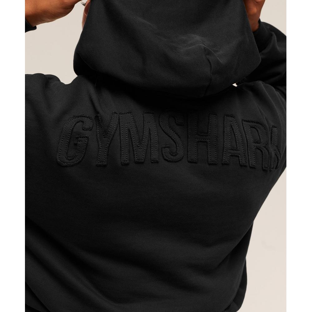 Gymshark Power Washed Oversized Hoodie Black Acid Wash Small Ball B4c5f Bb4v