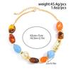 Colorful Beaded Necklace for Women, Multi-Color Irregular Resin Beads Choker, Bohemian Statement Jewelry