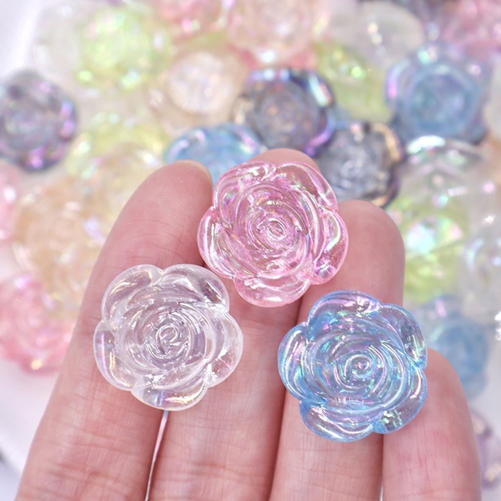 

70шт Роза Камелия DIY Кремовая резинка Аксессуары из смолы 70pcs