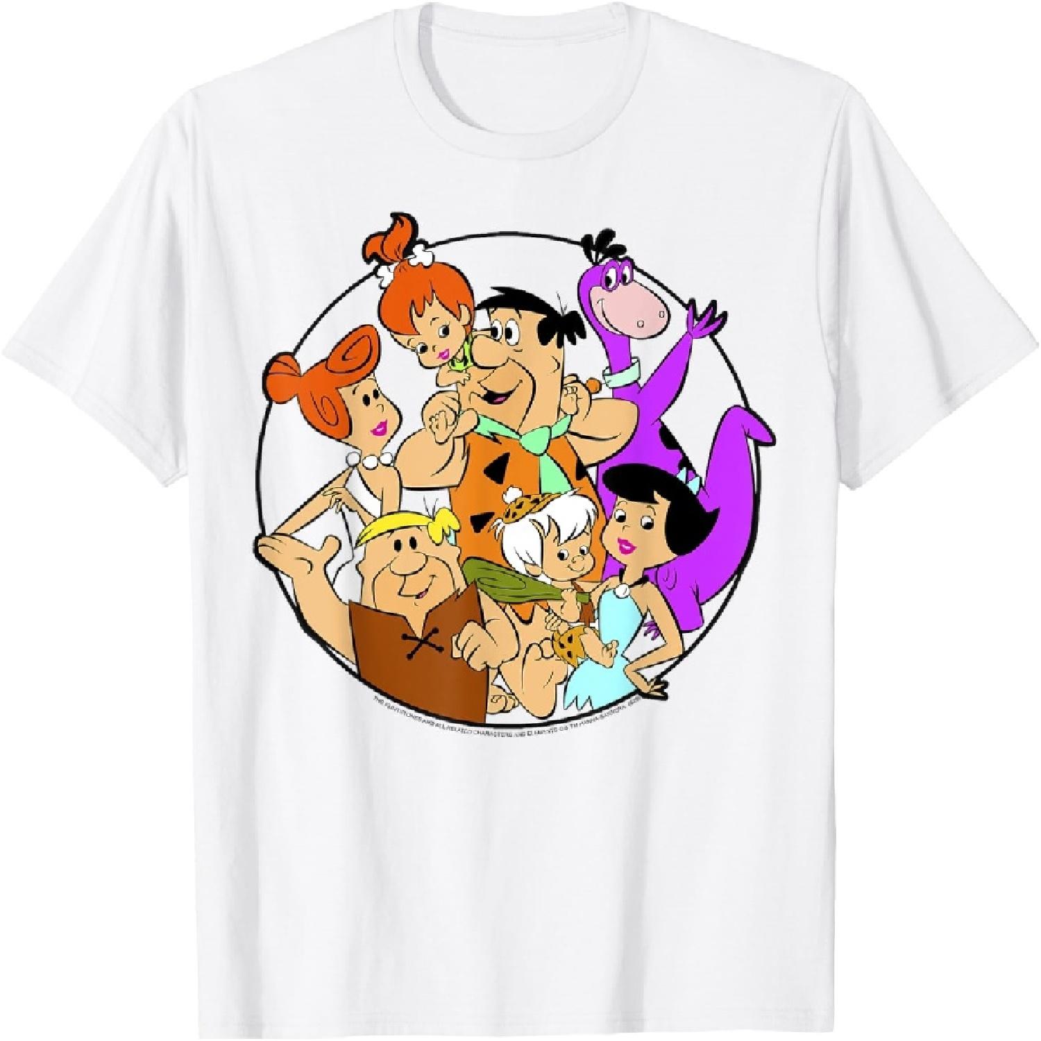 The Flintstones Group Shot Circle T-Shirt S белый