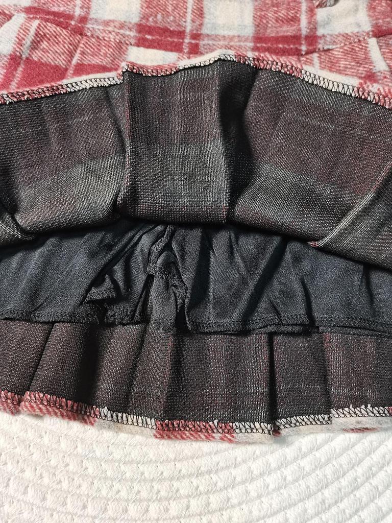 High-Waisted Plaid Woolen Pleated Skirt - Women's A-Line Autumn/Winter 2025 Academy Style