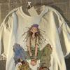 Pure Cotton American Character Print Short-sleeved Summer New T-shirt Design Casual Loose Top