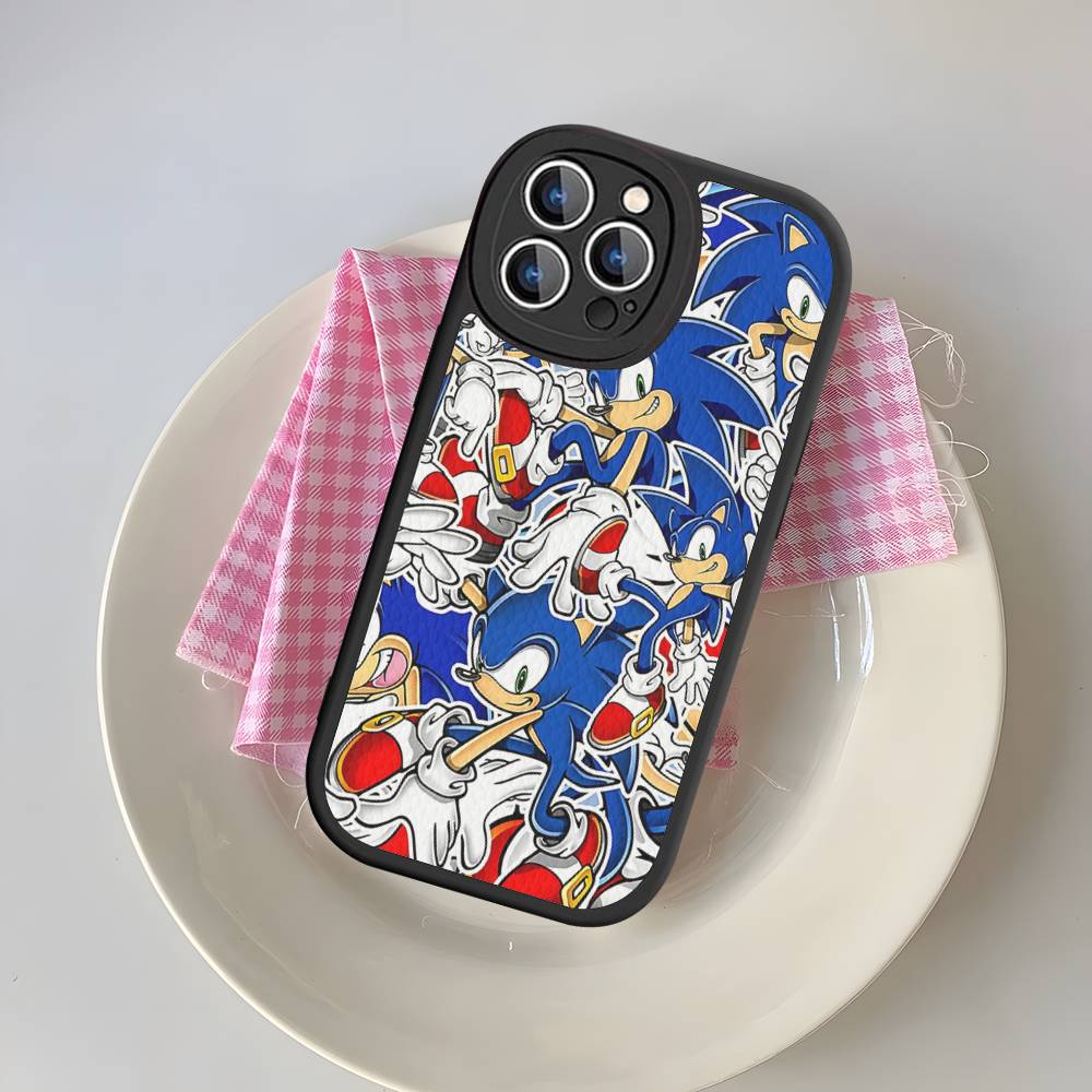

Anime S-Sonic H-HedgehogES Phone Case For IPhone 16 15 14 13 Pro Max 11 12 Plus Leather Silicone Cover iphone 11