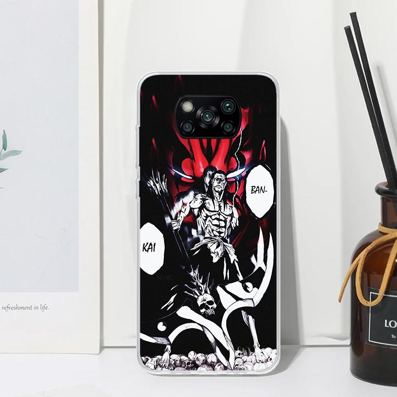 Bleach Zaraki Kenpachi Phone Case For Xiaomi Poco X7 X6 X5 M7 M8 Pro F7 Ultra Redmi 15C 15 13C 13 12C 12 10 10C 10A Art Fundas P