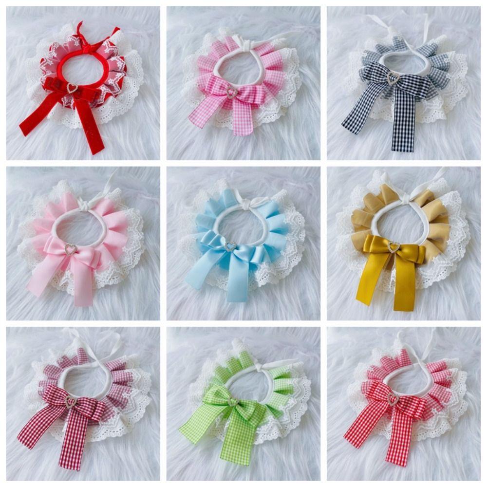 

Washable Dog Bibs Bowknot Cat Necklace Cute Kitten Necktie Pet L червоний