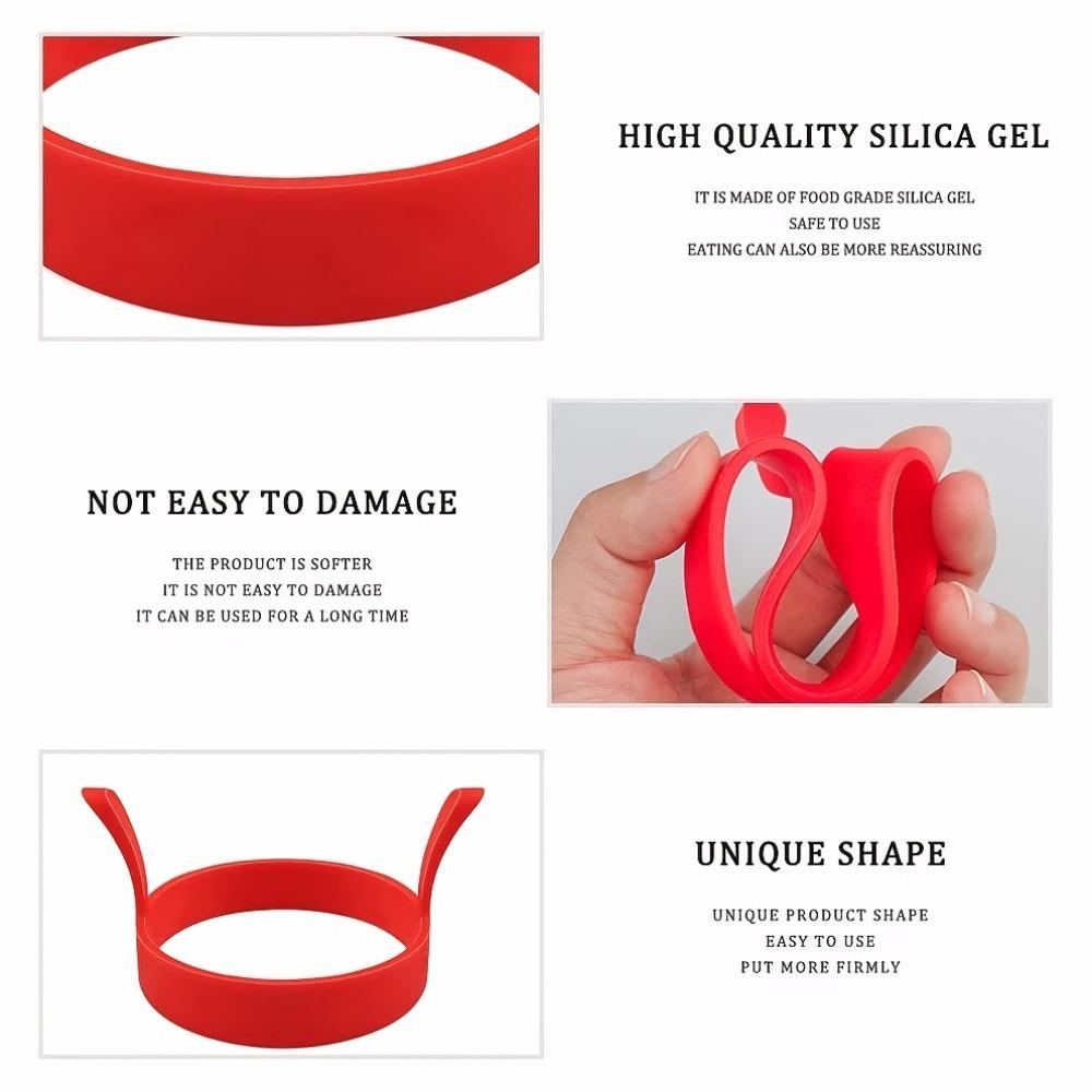 Silicone Egg Poach Rings 4pcs- Kitchen Cooking Tool for Fried, Oven Poaching, and Pancake Making