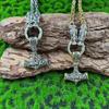 European Retro Viking Dragon Necklace - Hammer Pendant, Norwegian Style, Trendy Fashion.