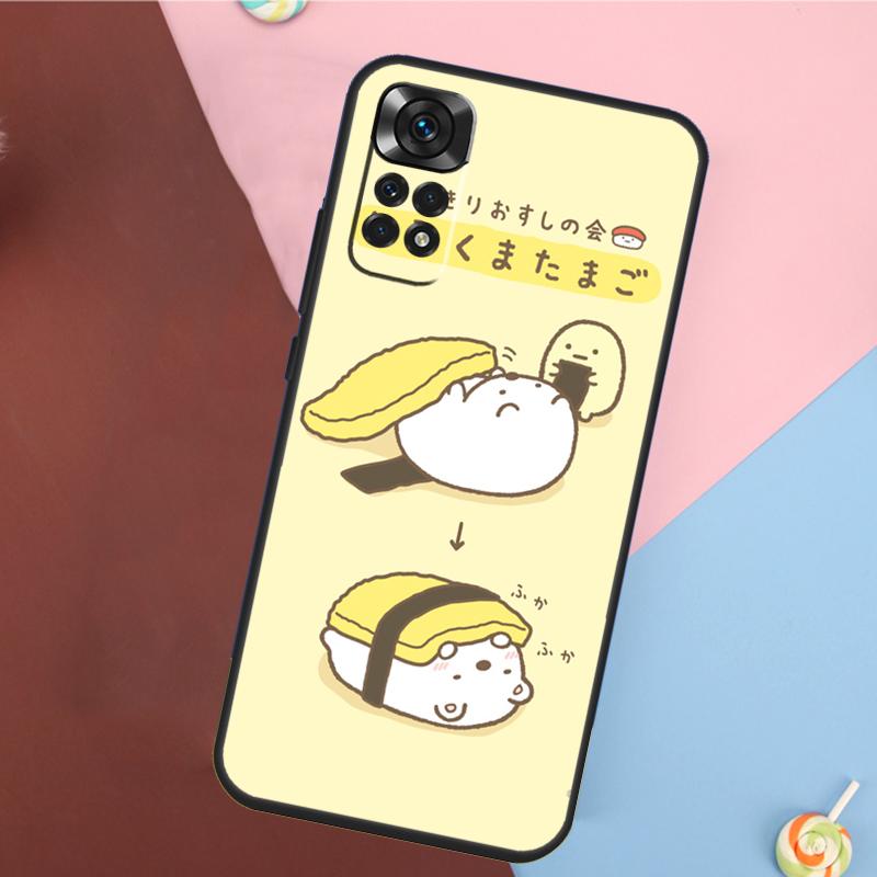 Sushi Maki Rice Kitchen Food Cute Cover For Xiaomi Redmi Note 13 Pro 14 12 11 9 10 9S 10S 11S 12S Redmi 10C 12C 13C 14C Case