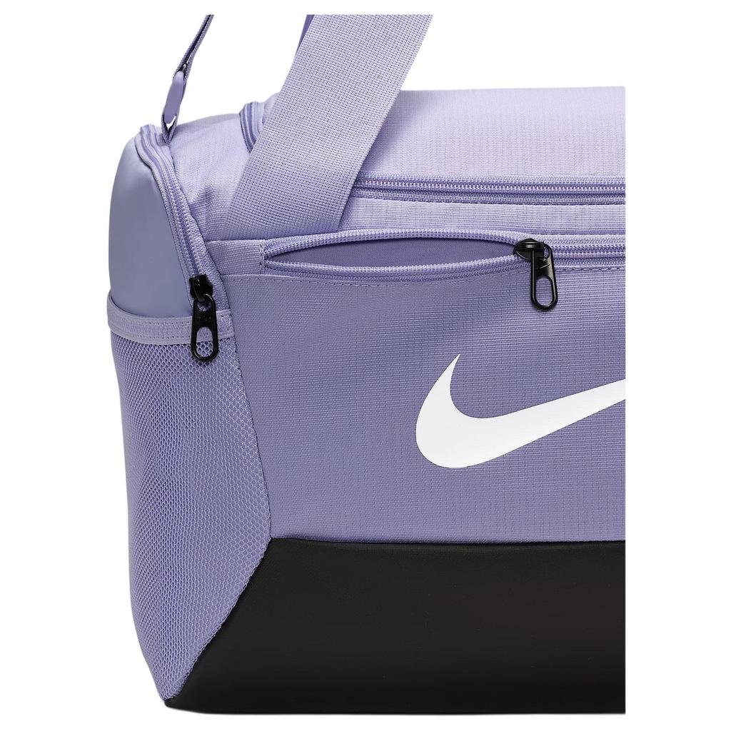 New Nike Brasilia Polyester Shoulder Bag, Crossbody Bag, Handbag Extra Small Unisex Light Purple Ice & Black & White DM3977-533