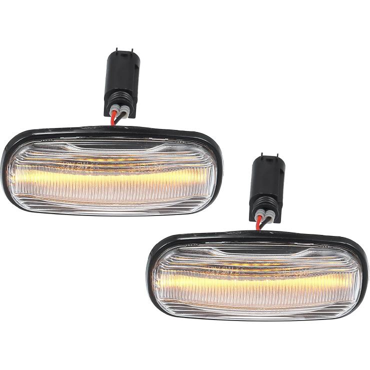 

LED Side Marker Repeater Sequential Flowing Turn Signal Light XGB000030 for Land Rover Freelander 2002 Plastic Smoked Lens Amber Light (Set of 2) чистый