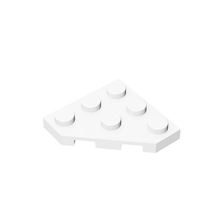 20pcs Compatible MOC Brick Parts 2450 Wedge Plate 3 x 3 Cut Corner Board Building Block Particle Assmble DIY Kid Brain Toy Gift