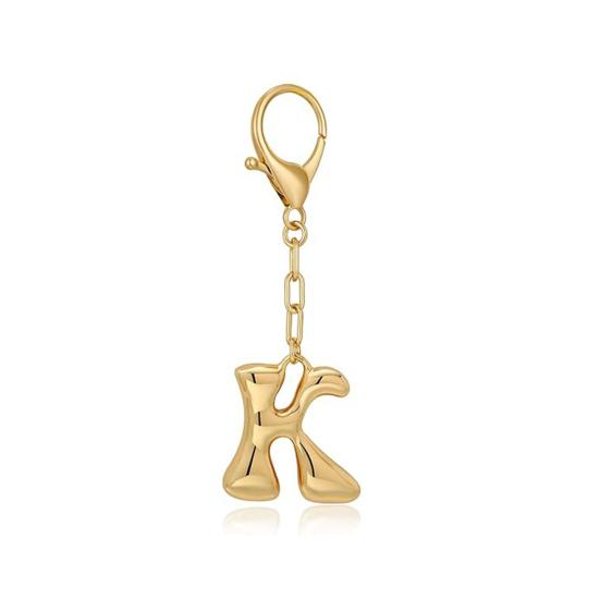 Letter Keychain Mini 3D Alphabet Charm Key Chain with Lobster Clasp Lightweight Bags Keys Bracelets Accessory